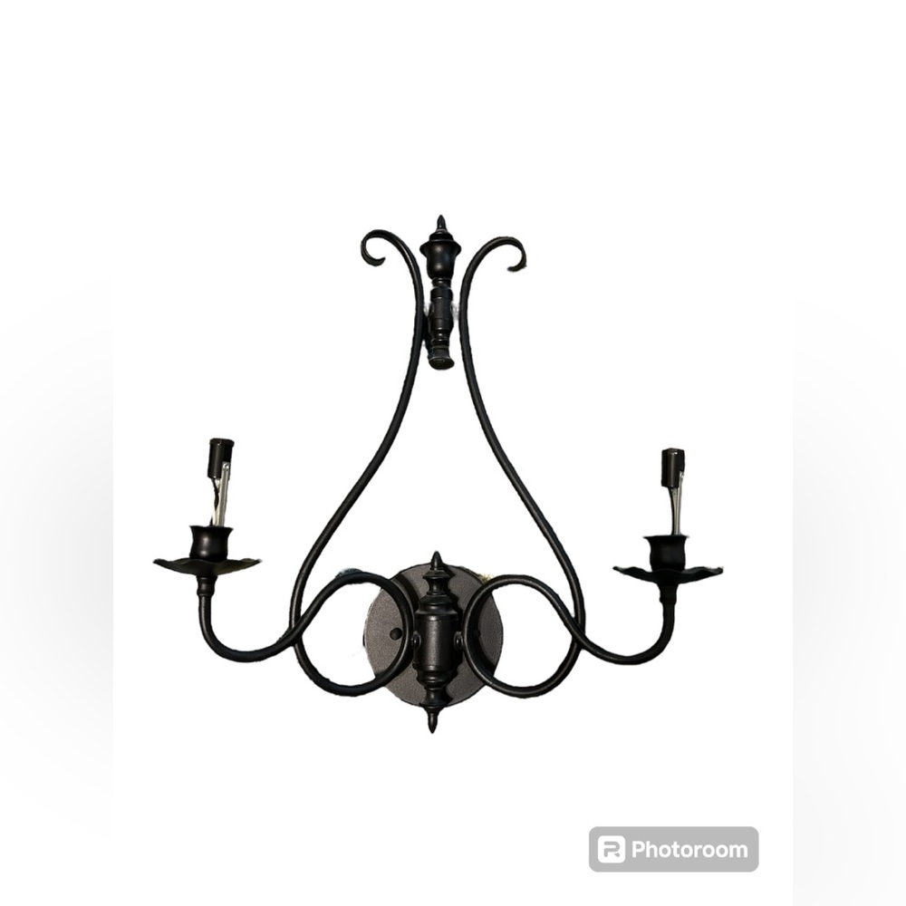 Ballard Designs black metal wall sconce